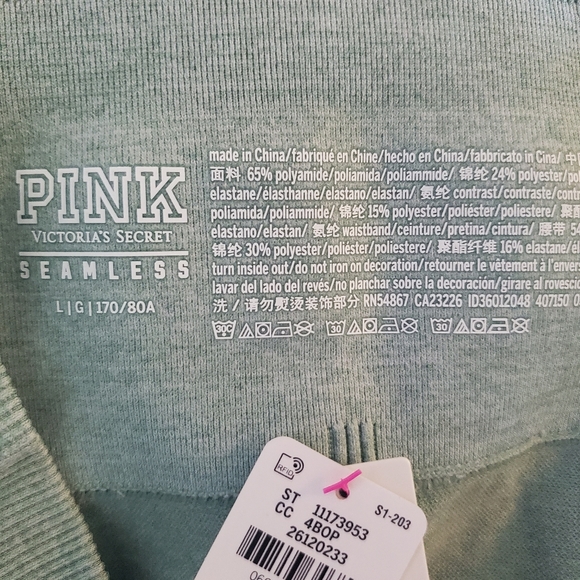 PINK Victoria's Secret Seamless Workout Tights Leggings - Light Green - Picture 5 of 5